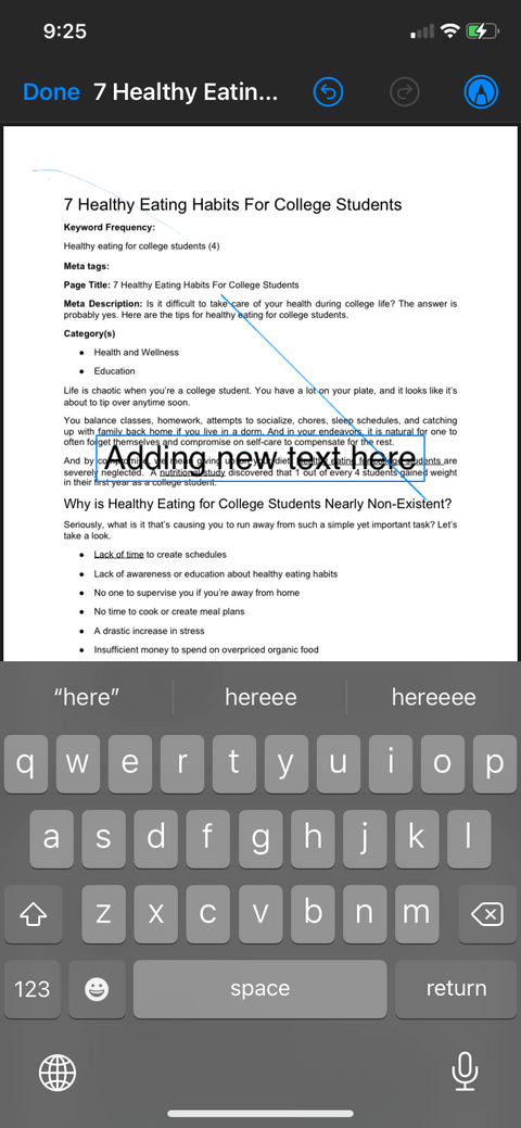 How to edit PDF files on iPhone using the Files app