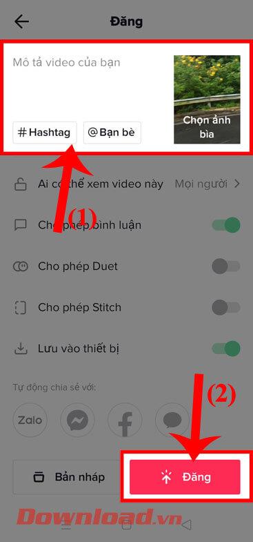 Instructions pour insérer du texte dans les vidéos TikTok