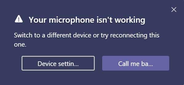 Fix error of Microsoft Teams not recognizing microphone