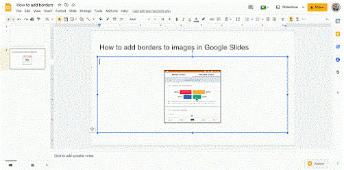 Comment modifier, recadrer et ajouter des bordures aux photos dans Google Slides