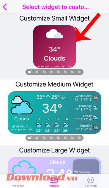 Anweisungen zum Anzeigen der Wettervorhersage auf dem iPhone-Bildschirm