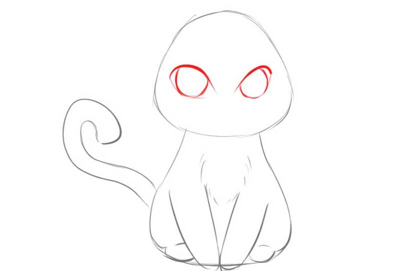 Comment dessiner un chat animé mignon