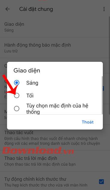 Instructions pour activer le mode fond sombre pour Gmail sur votre téléphone