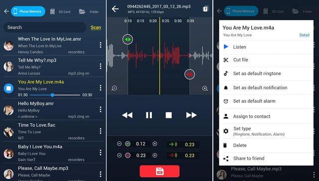 Top ringtone cutting applications on Android