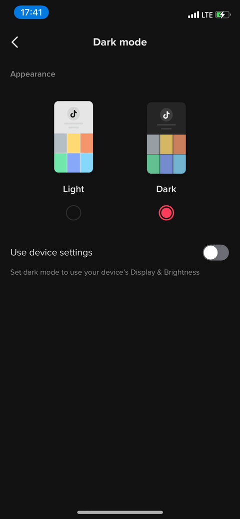 How to enable dark mode on TikTok