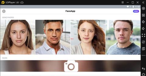 Instructions for installing and using Faceapp using an emulator on PC