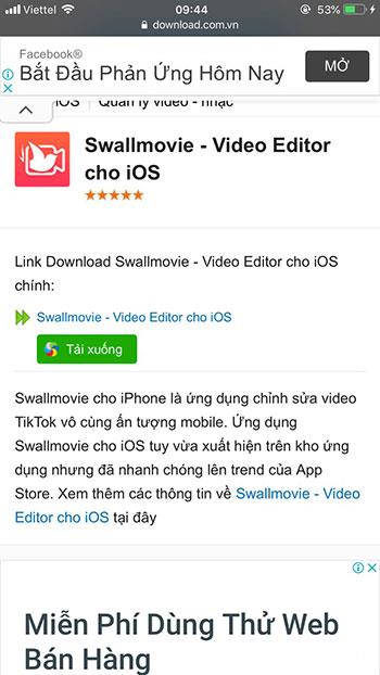 How to download and install Swallmovie to make fun TikTok videos