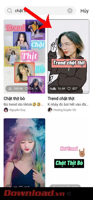 Instructions for creating a trending meat chopping dance video on TikTok