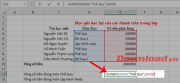 Fonction SUMIF, SUMIFS : fonction de somme conditionnelle dans Excel