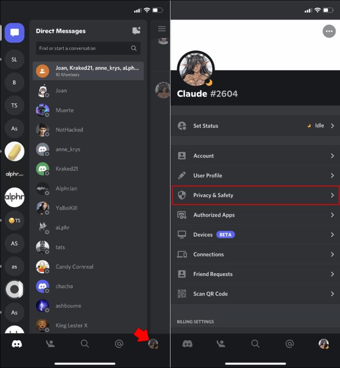 Comment masquer l'activité du jeu dans Discord