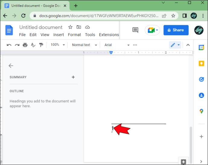 Comment ajouter des notes de bas de page à un document Google