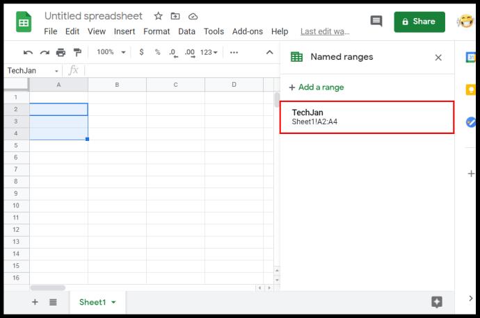 Comment calculer la plage dans Google Sheets