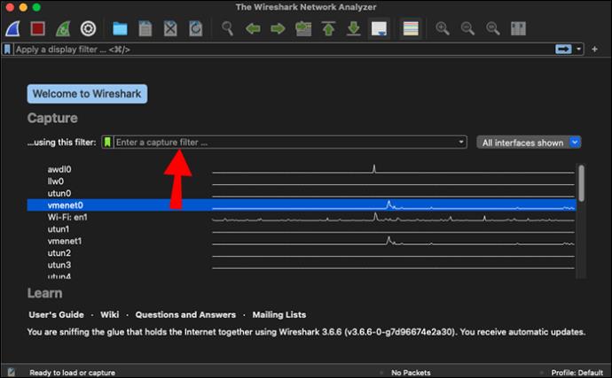 Comment capturer des paquets dans WireShark