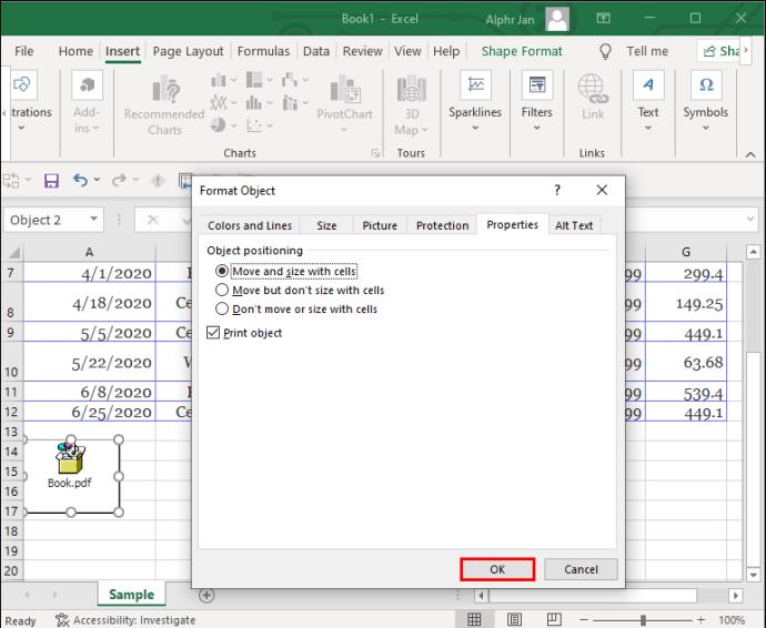 How To Embed A PDF In An Excel File