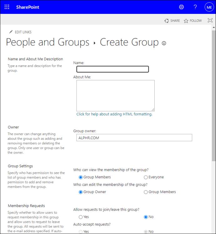 كيفية إضافة أعضاء إلى مجموعة في SharePoint