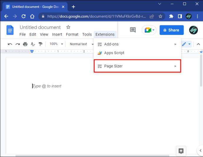 Comment changer la taille de la page dans Google Docs