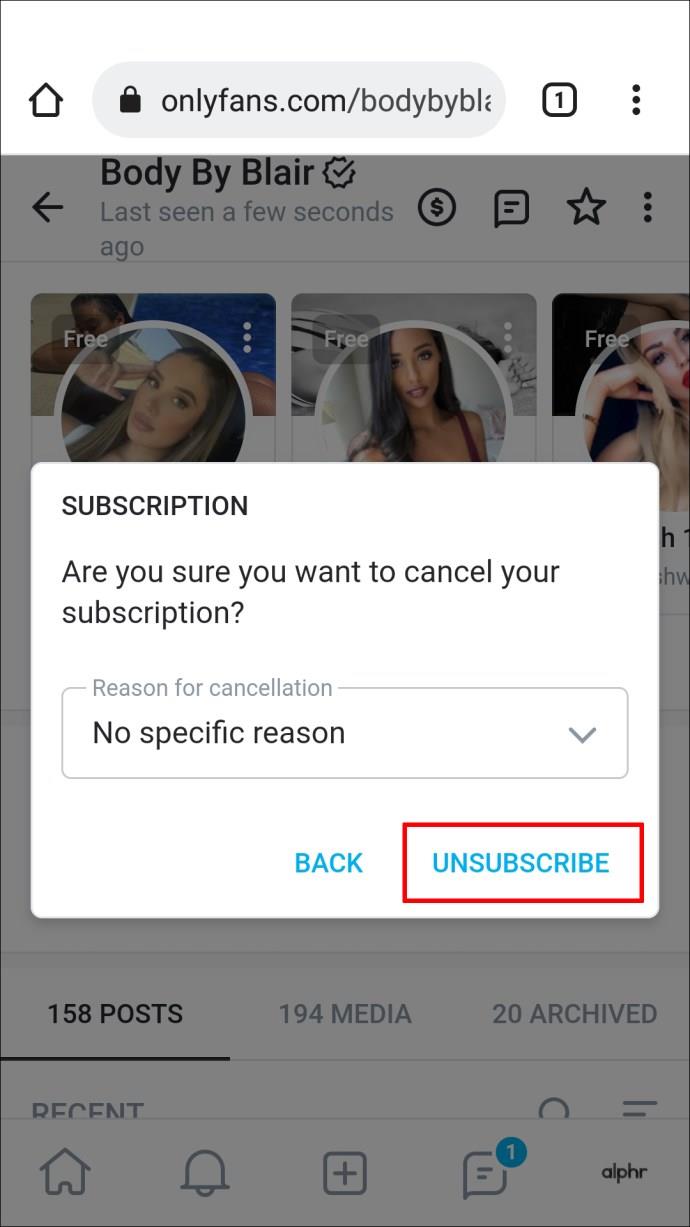 Como desativar a renovação automática e cancelar uma assinatura do OnlyFans