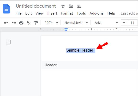 Comment supprimer un en-tête de Google Docs