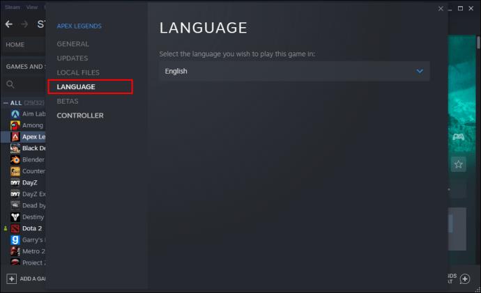 How To Change The Language In Apex Legends