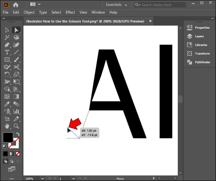 How To Use The Scissors Tool In Illustrator