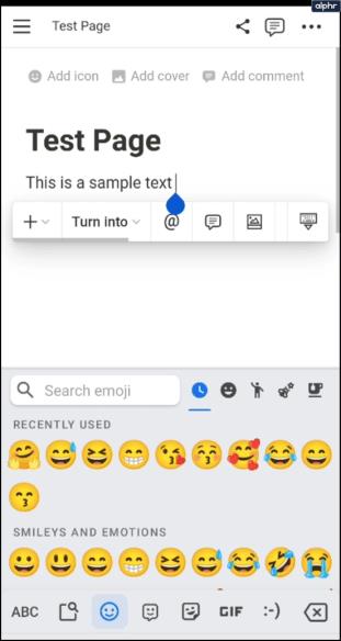 Comment ajouter des emoji au texte sur Notion