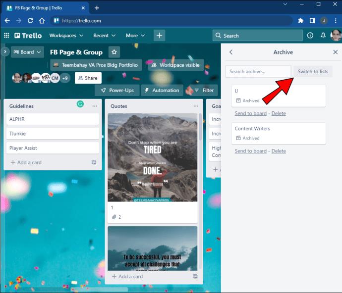 How To Unarchive A List In Trello