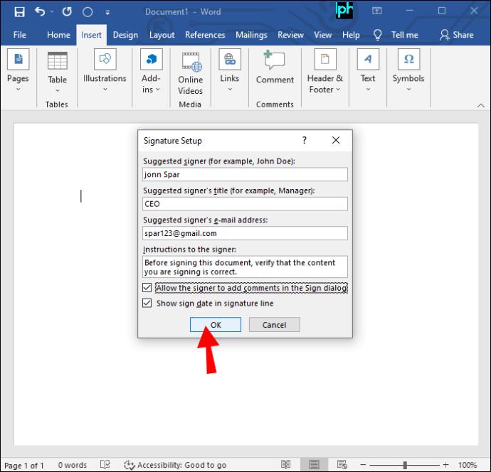 How To Insert A Signature Line In Microsoft Word