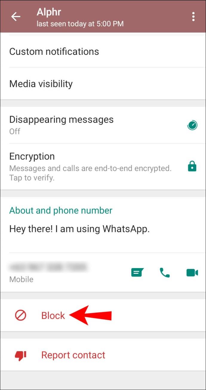 Comment supprimer un contact dans WhatsApp