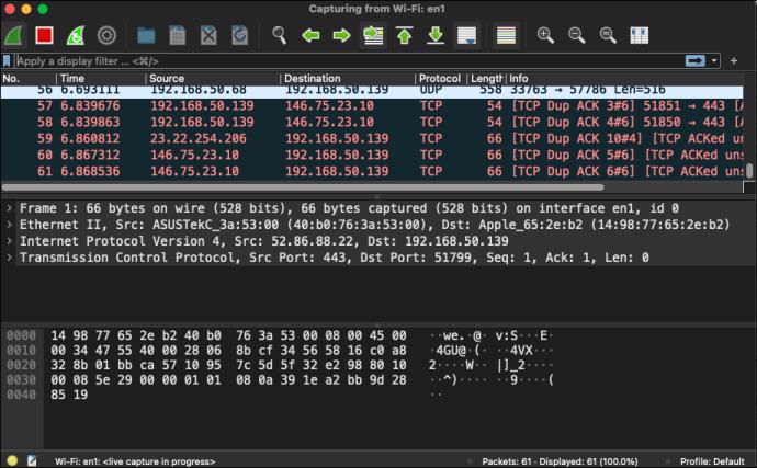 Comment capturer des paquets dans WireShark