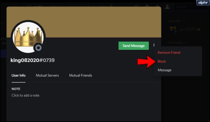 Comment bloquer ou débloquer quelqu'un sur Discord
