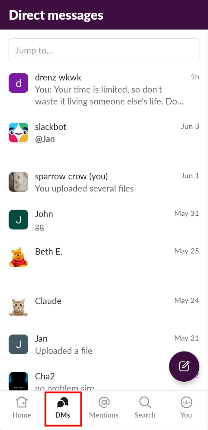 Comment répondre à un message spécifique dans Slack