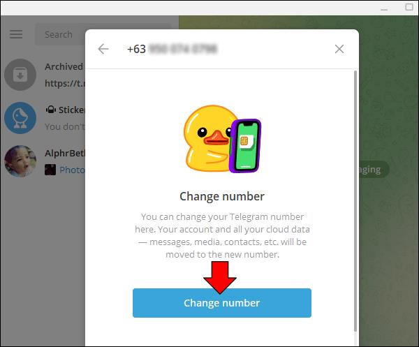 Comment changer votre numéro dans Telegram