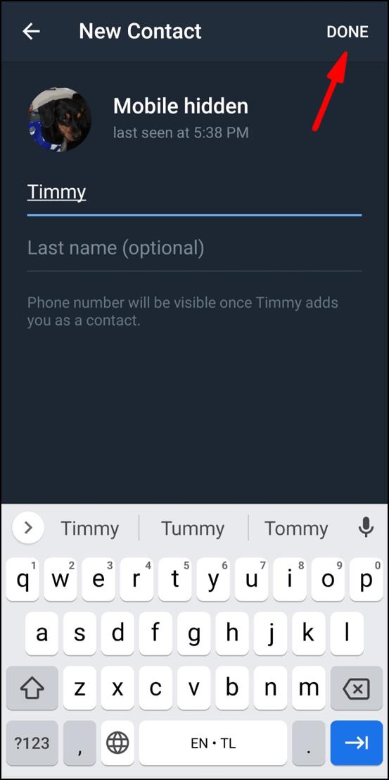 Comment ajouter un contact dans Telegram