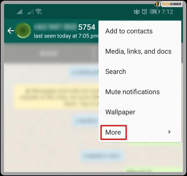 Comment bloquer un contact dans WhatsApp