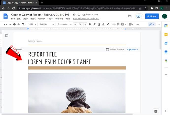 Comment créer différents en-têtes pour différentes pages dans Google Docs