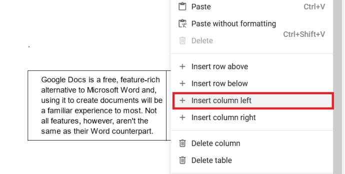 Comment faire deux colonnes dans Google Docs