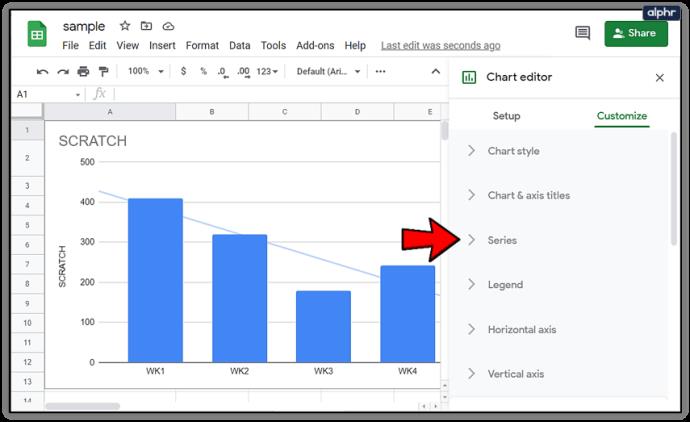 Comment ajouter une ligne de tendance à Google Sheets