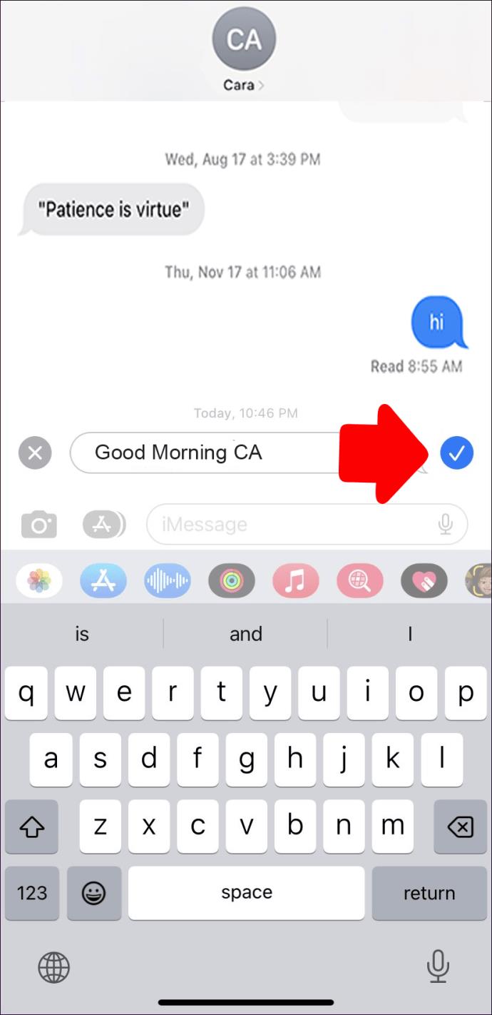 Cómo cancelar el envío de un mensaje en IMessage