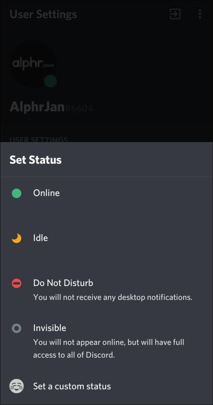 Come cambiare il tuo stato in Discord