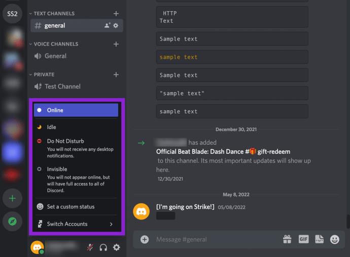 Come cambiare il tuo stato in Discord