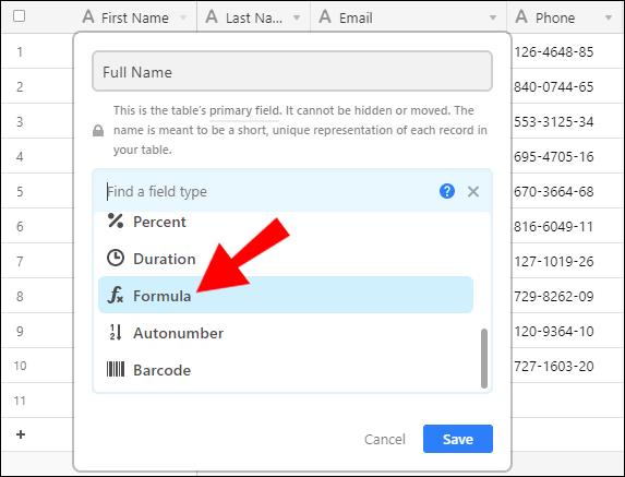 Cómo cambiar el campo principal en Airtable