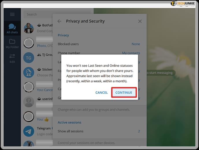 Comment masquer votre statut en ligne dans Telegram