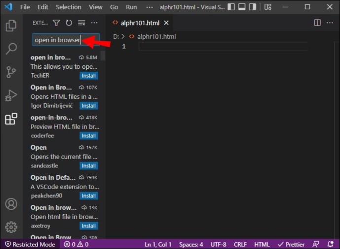 How To Open In Browser From VS Code