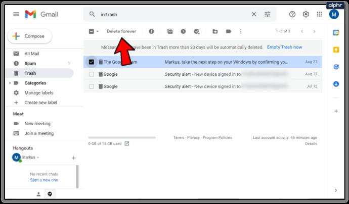 Como esvaziar automaticamente a lixeira no Gmail