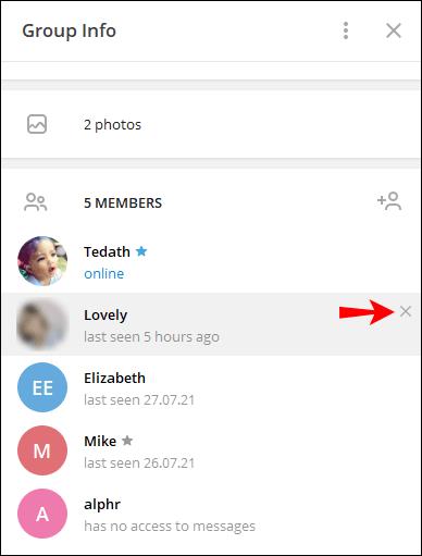 Как удалить пользователя из группы в Telegram
