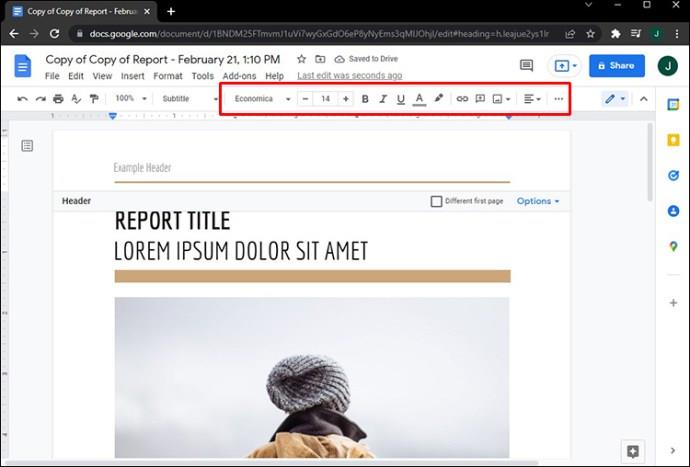 Comment créer différents en-têtes pour différentes pages dans Google Docs