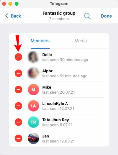 Comment supprimer un utilisateur d'un groupe dans Telegram