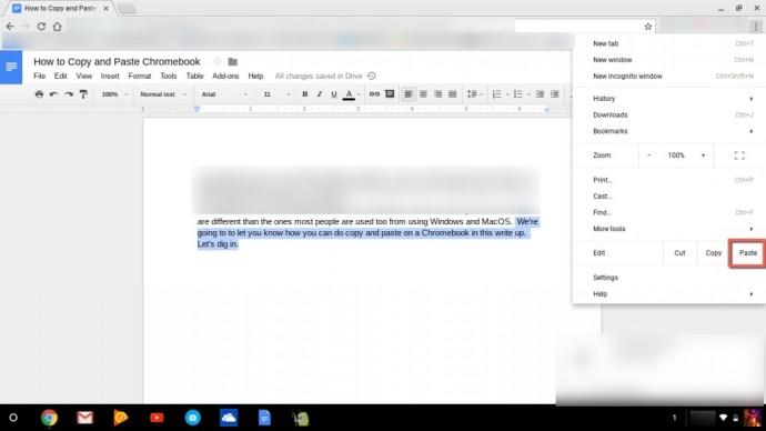Comment copier et coller sur un Chromebook