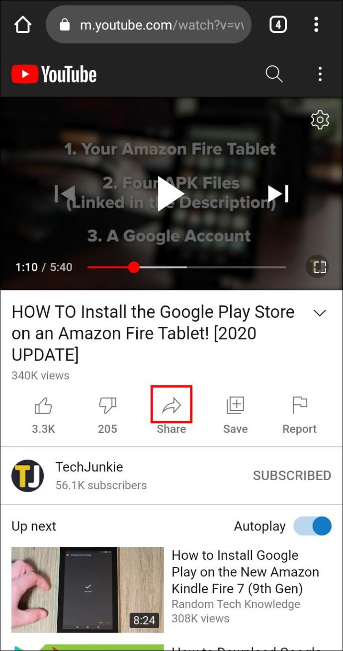 Cum să conectați la o anumită marcaj de timp într-un videoclip YouTube