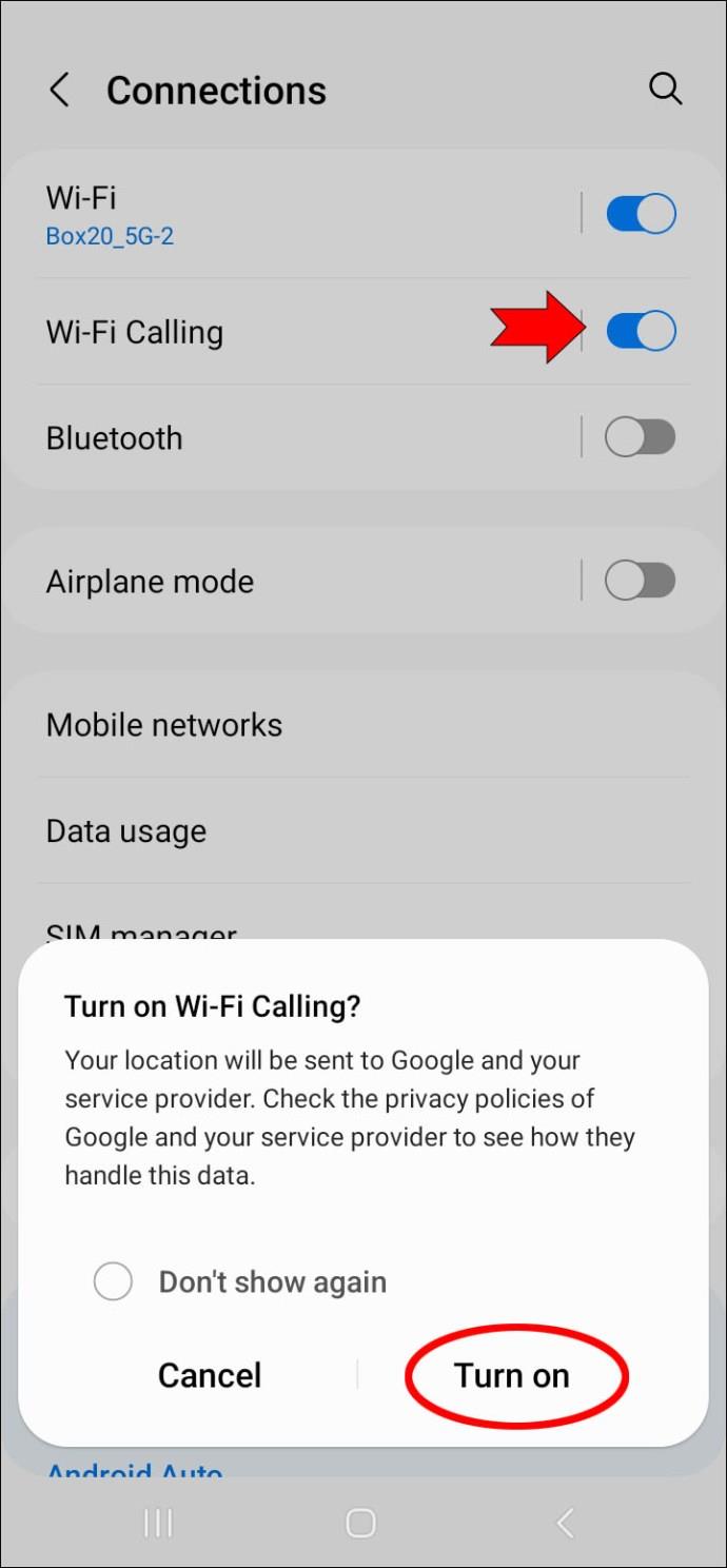 Como corrigir chamadas Wi-Fi da Samsung que não funcionam